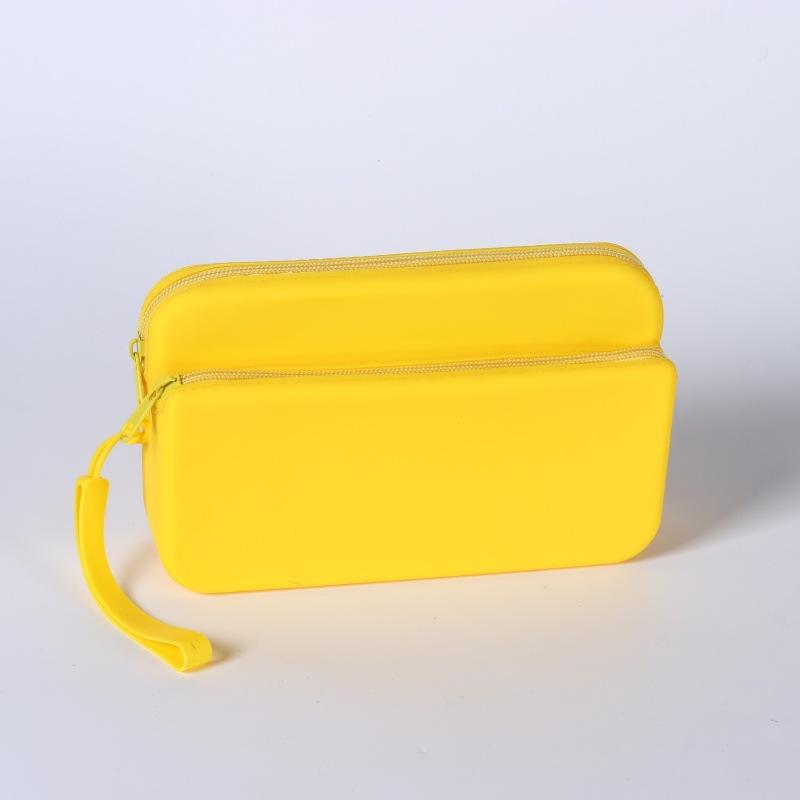 Silicone Zipper Portable Storage Bag Coin Purse Lipstick & Cosmetics Pouch Travel Bag Unisex Soft Handle