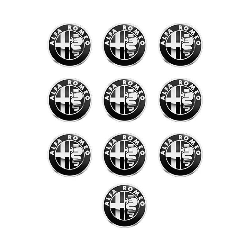 Car Stickers For Alfa Romeo 11mm 14mm Car Logo Remote Key Emblem Sticker Decoration Accessories For Alfa Romeo Giulia Stelvio Mi