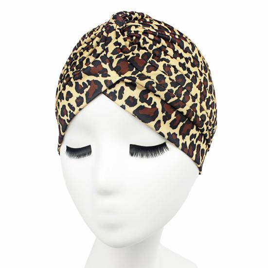 Hat Stylish Color Printing Polyester Women Turban Hat for Daily Wear
