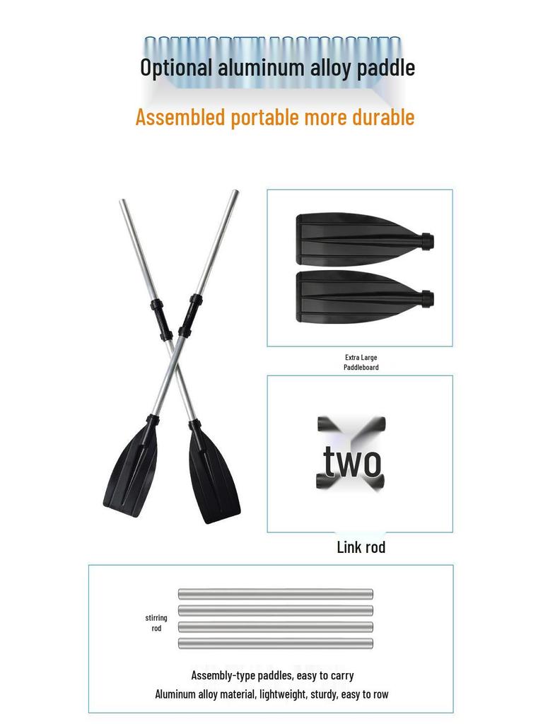 Durable Hard-Bottom Inflatable Rubber Dinghy Kayak for Fishing & Lifesaving