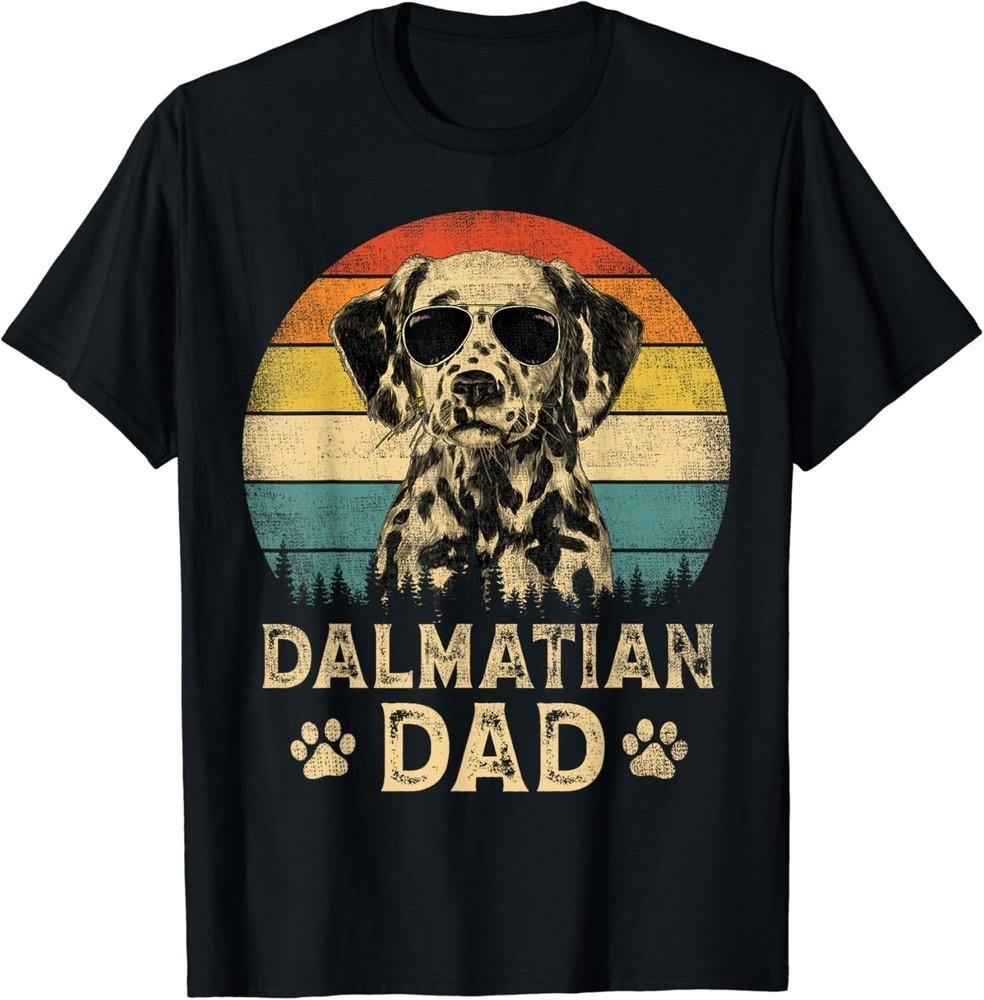 

Vintage Dalmatian Dad Dog Lovers Father_s Day Tee Gift Unisex T-Shirt M