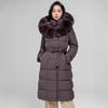 Women's long cotton-padded clothing winter new large fur collar cotton-padded jacket slim-fitting hooded fur collar thickened jacket thickened cotton