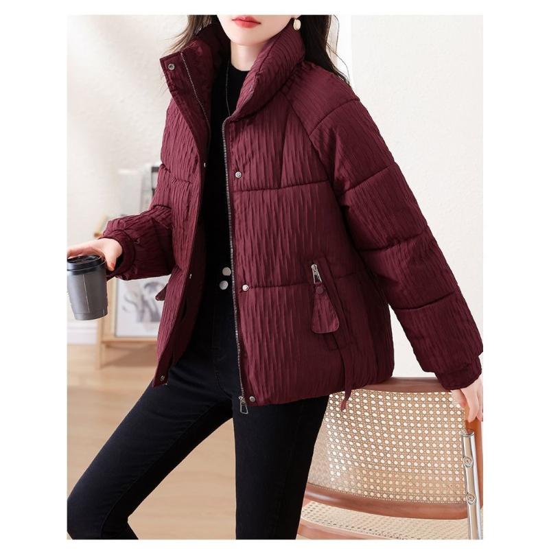 Winter Coat for Women  New Stand Up Collar Down Cotton Fashion Warm Cold Proof Coats Ladies Thick Short Cotton Parka Jackets