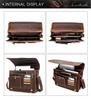 Black Angel Genuine Leather Men's 14-inch Laptop Business Briefcase
