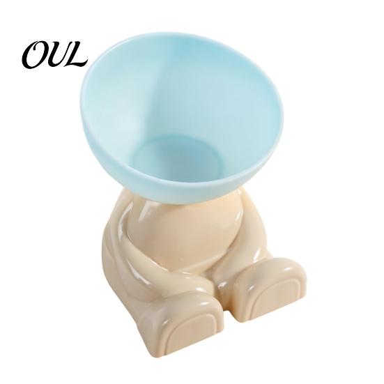 Comfortable Dining Position for Cats Elevated Tilted Cat Bowl, Raised Food Detachable Stable Feeding Station Splashproof Feeder with Non-slip
