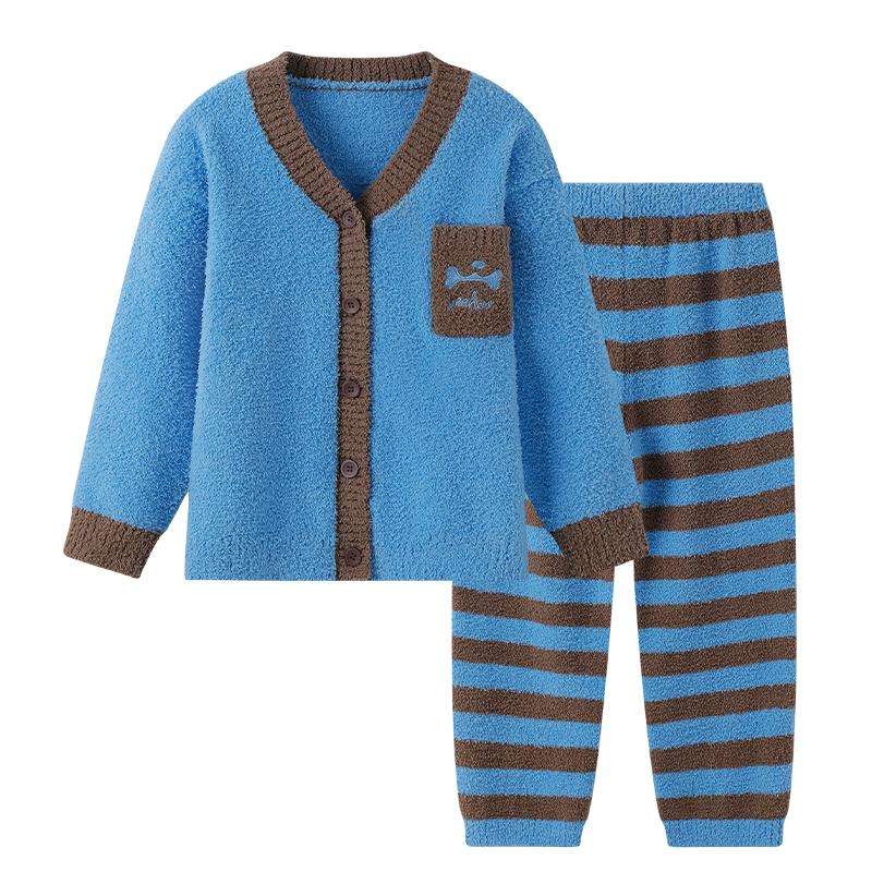 

YEEHOO Kids Half-Velvet Long-Sleeve Pajama & Homewear Set 170
