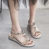 Fashion 5cm Wedge Heels Woman’s Luxury Designer Crystal Sandals Open Toe Back Strap Fashion Ladies Casual Shoes Summer Roman