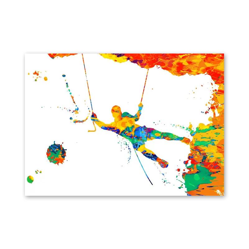 Abstract Watercolor Posters and Prints Young Basketball Players Modern Wall Art Canvas Painting for Sports Rooms Home Decoration