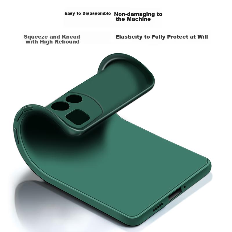 Phone Case for Xiaomi Redmi Note 11, Xiaomi Redmi Note 11 5G Upgraded Lens Anti-Drop Ultra-Thin Silicone Soft Case - Dark Night Green