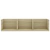 VidaXL Étagère murale à CD Chêne sonoma 75x18x18 cm Aggloméré