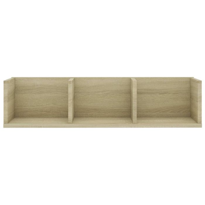 VidaXL Étagère murale à CD Chêne sonoma 75x18x18 cm Aggloméré