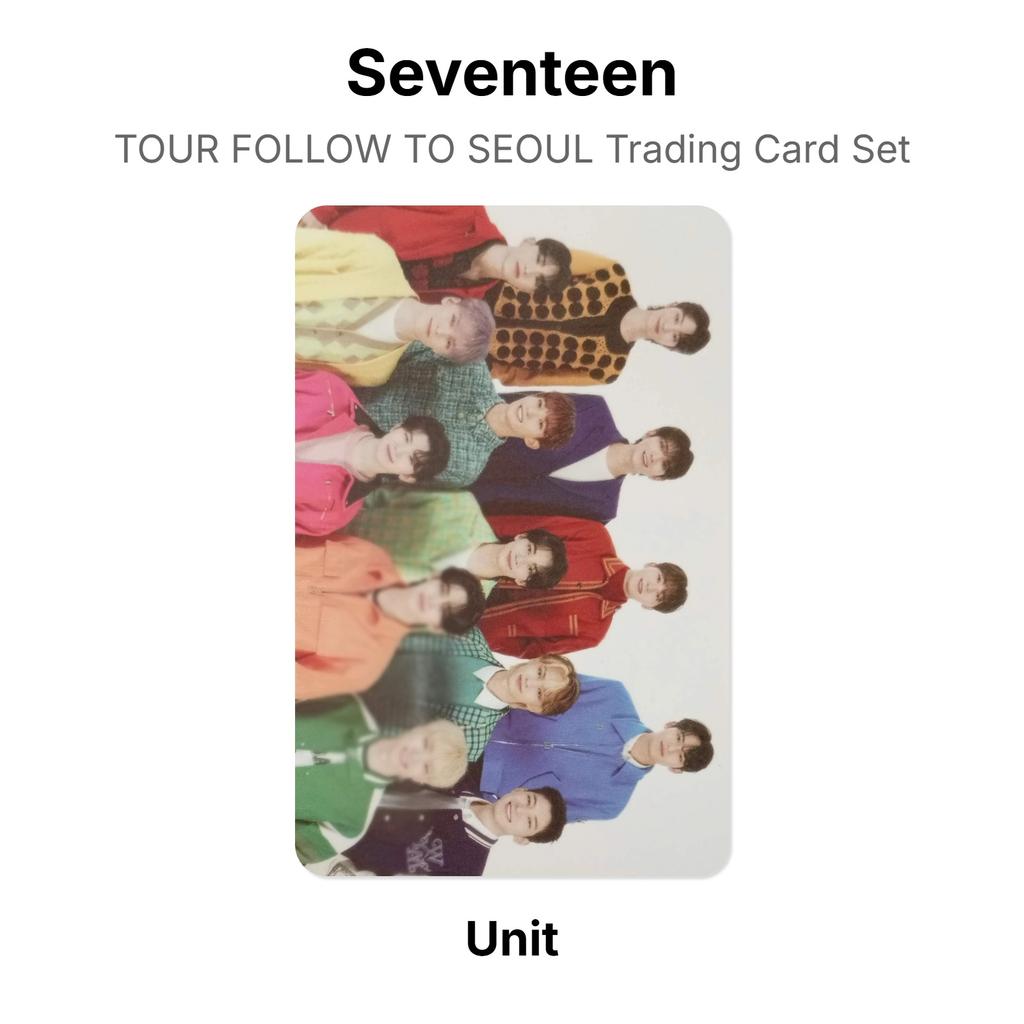 Seventeen TOUR FOLLOW TO SEOUL Trading Card Set Official Photocard