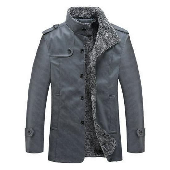 Veste de moto en cuir doublée polaire pour homme grande taille