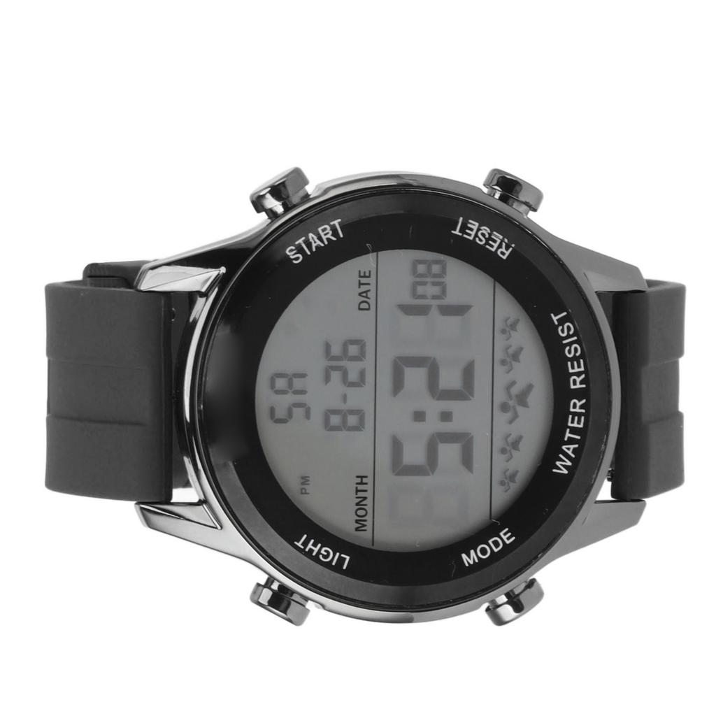 Sports Watch Digital Electronic Luminous Waterproof Large Screen Men Watch Silicone Watch Band for Outdoor Activities