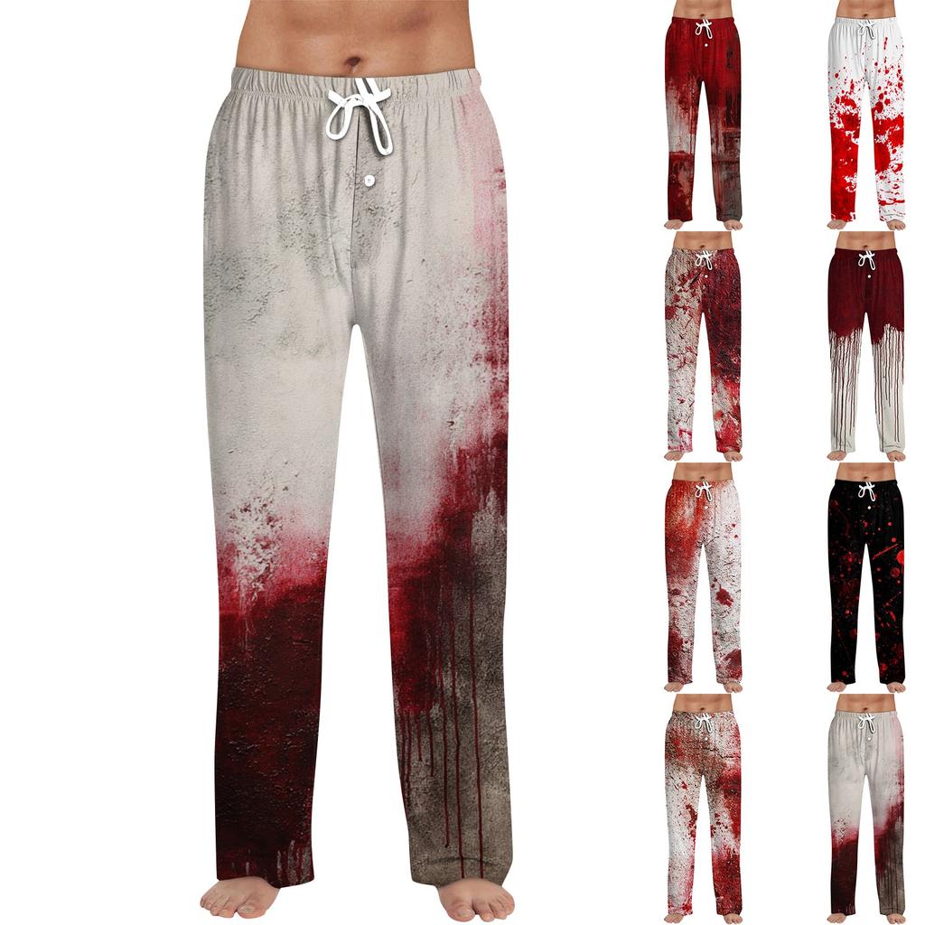 Pantaloni da Uomo con Stampa di Halloween Coulisse Pantaloni Pigiama Casual
