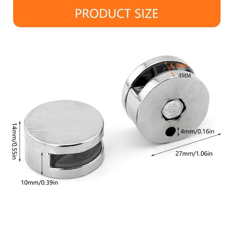 Placa de Publicidade Liga de Zinco Grampo de Vidro Clipe Fixo Banheiro Espelho Vidro Fixação Fixa Prateleira de Vidro Decorativa Fixadores