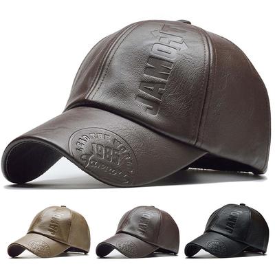 Unisex 1985 Prägung Leder Baseballkappen Frühling und Herbst Outdoor Verstellbar Lässige Hüte Sonnenschutzhut Sport Golfkappe