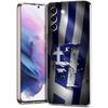 Transparent for Samsung Galaxy S25 S24 S23 S22 S20 S21 FE Ultra S24 S23 S10 S10E S9 Plus Phone Case Soft TPU Greece Greek Flag