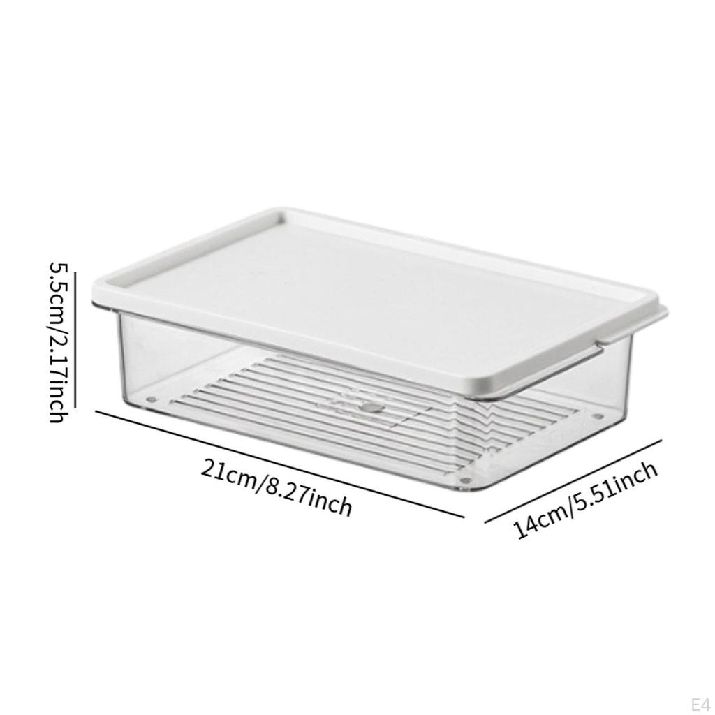 Food Container with Lid for Refrigerator, Organizer Lunch And Products