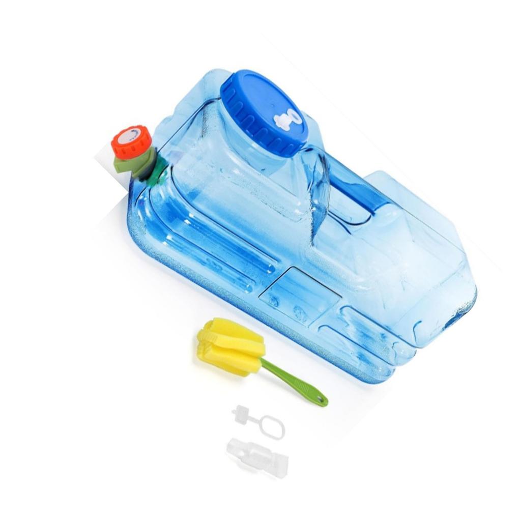 2.6 Gallon Portable Camping Water Jugs Builts In Tap Water Container Plastic Texture for Hiking Picnics Outdoor Event