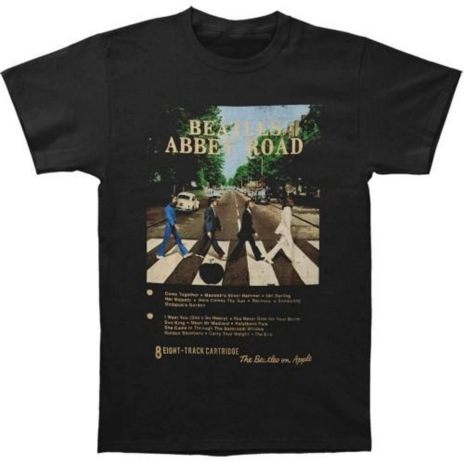The Beatles Unisex Adult 8 Track Abbey Road T-Shirt S