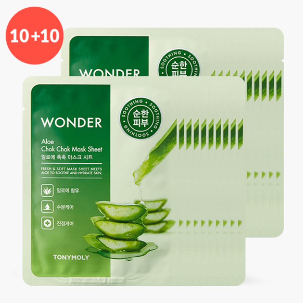 Tony Moly Wonder Moist Aloe Mask Sheet (10+10)