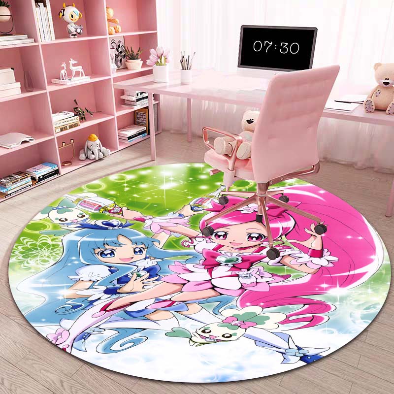 Mobile Suit Gundam Cartoon Round Rug Can Be Used To Decorate Living Rooms, Bedrooms, Sofas, and Game Rooms; Non-slip Rug.66