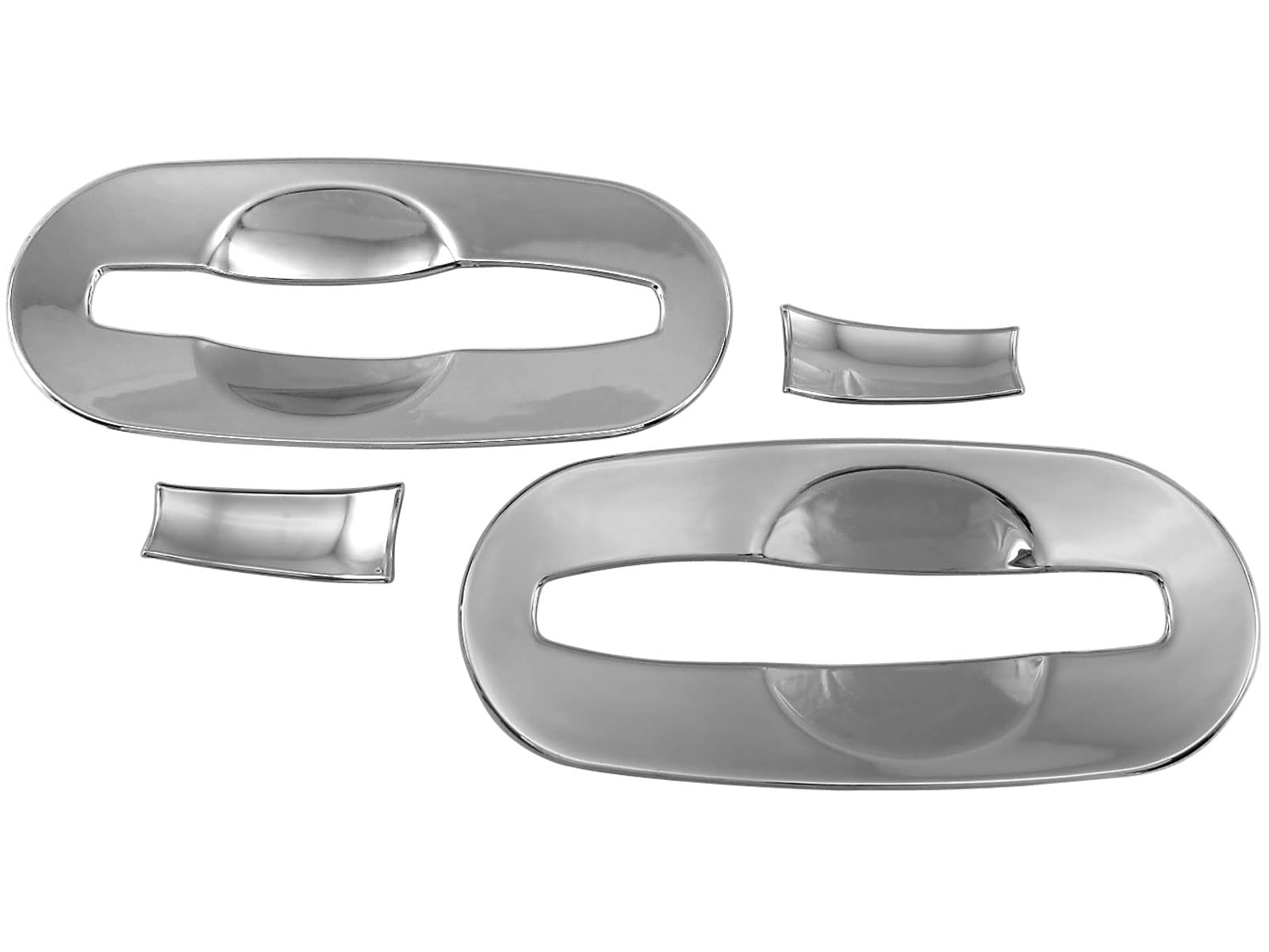 

BRIGHTZ Finish Stainless Steel Door Handle Set with 2 N-VAN JJ1/JJ2 Ultra-Mirror Covers, Plated, 4-Piece [DHC-SARA-127] (Compatible JJ, J1, J2, 1,