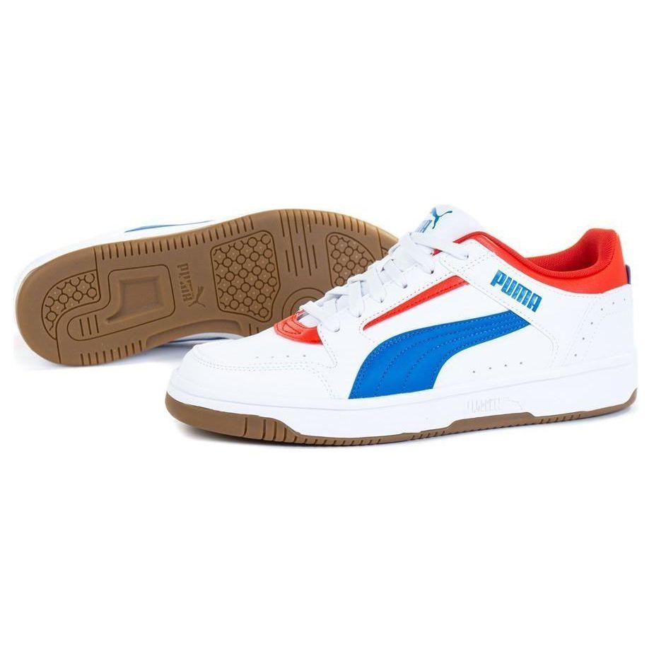 Puma Rebound Joy Low White Future Blue High Risk Red Unisex Sneakers Gum 380747-03