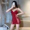 New Fun Sexy Charming Flirting Extreme Temptation Steel Rim Chest Pad Suspender Pajamas Skirt Passion Free