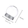 9Pcs Snow Globe Candy Jar Clear Plastic Round Craft Kit DIY Holiday Decorations Snow Globe Ornament Craft Making Parts