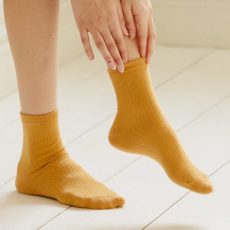 STUDIO SOCKSTOP [8PACK] Women's Premium Rib Middle Socks 8 COLORS