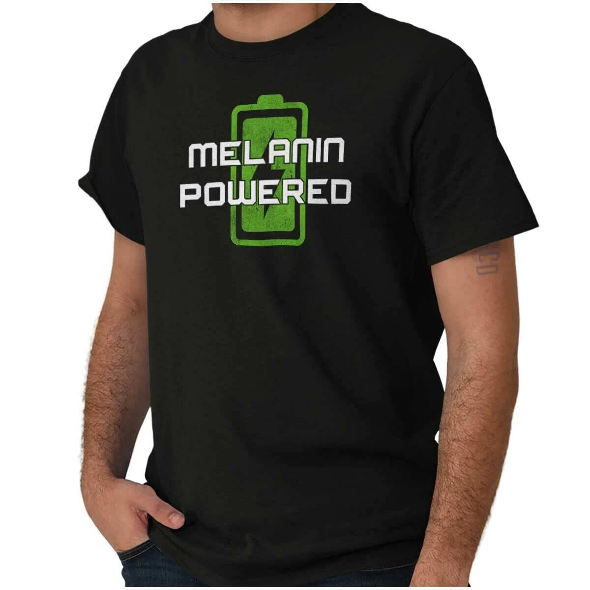 Cool Melanin Powered Proud POC Black Pride Womens or Mens Crewneck T Shirt Tee XS