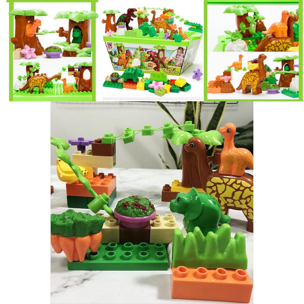Dinosaurier-Bausteinset für Kinder mit großen ABS-Kunststoffteilen für kreatives Spielen