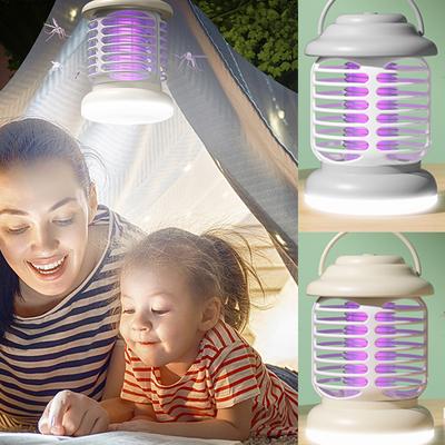 Lampă de țânțari cu șoc electric pentru casă, exterior, exterminator de țânțari, lampă multifuncțională de țânțari, iluminat pentru camping, repelent de țânțari