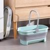 Portable Rectangular Folding Mop Bucket - Large, Thickened, Multi-functional Plastic for Car Wash & Mopping