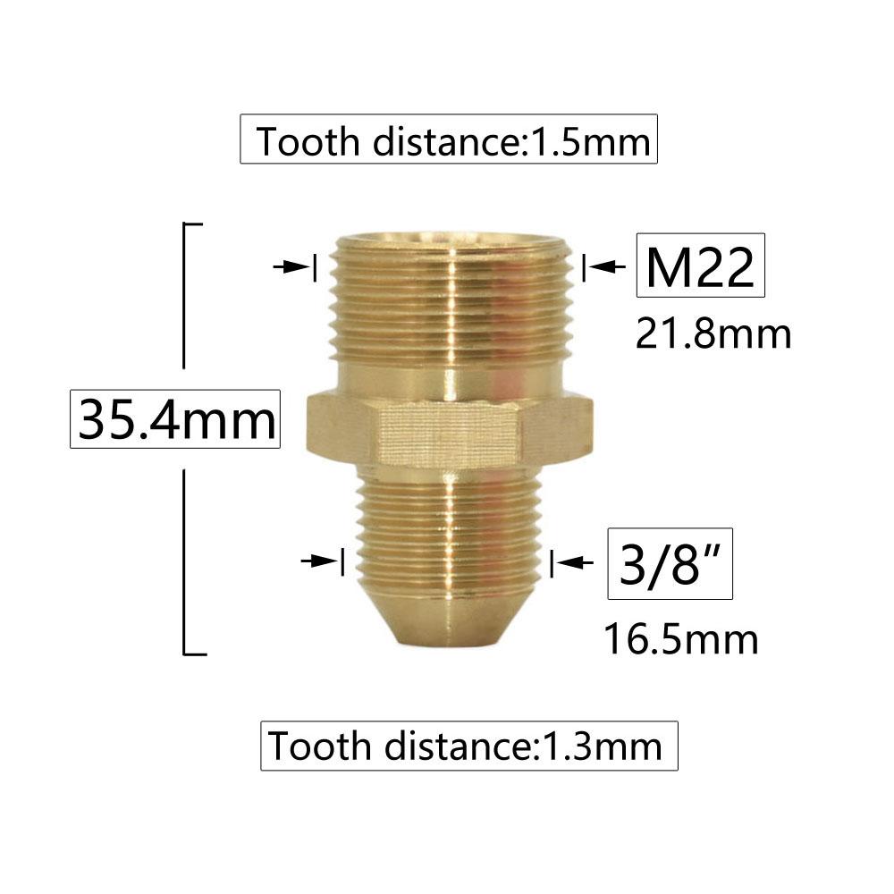 Brass 3/8 1/2 3/4" To M14 M18 M22 Male Female Thread Connector Cleaning Machine Faucet Bathroom Kitchen Copper Fittings