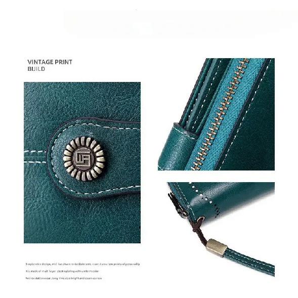 High Quality Women Wallet RFID Anti-theft Leather Wallets For Woman Long Zipper Large Ladies Clutch Bag Female Purse Card Holder