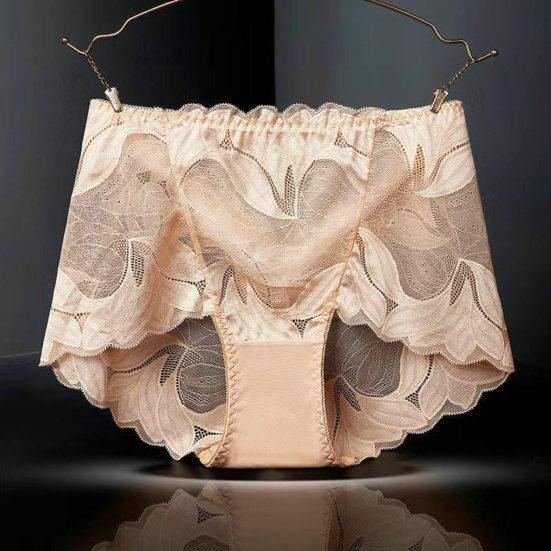 Women Panties Mid Waist Stretchy Seamless Quick Drying See-through Lace Sexy Ladies Boyshorts Briefs Underpants Daily