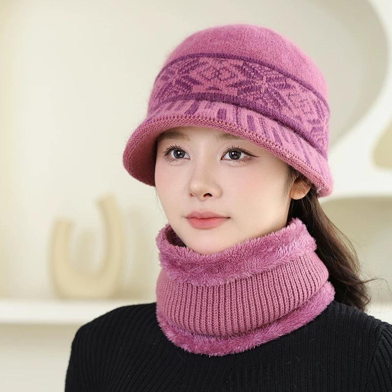 Hat Female Warm Wool Hat Ji Foreign Style Old Man Mom Grandma Old Woman Basin Hat
