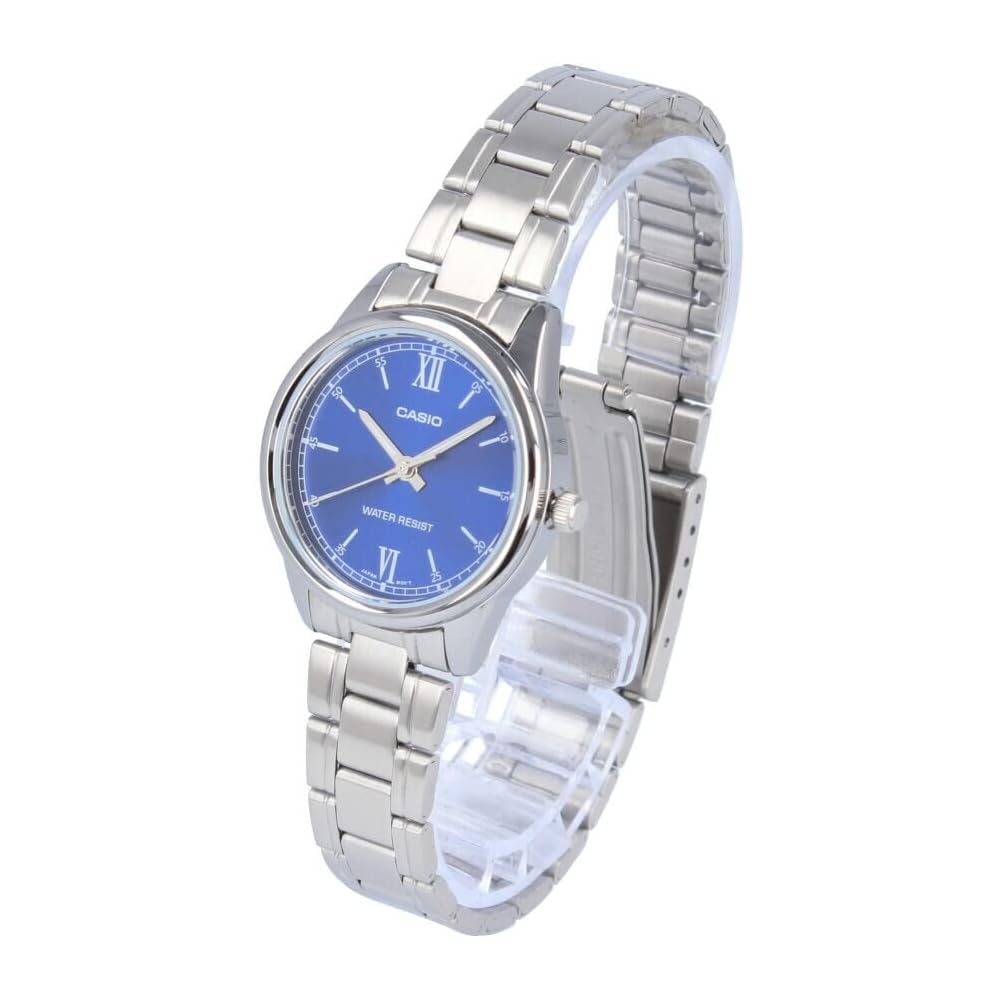 Casio Cheap Casio LTP-V005D-2B2 Women s Quartz Analog Watch Stainless Steel Silver Blue