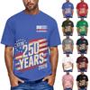 Men's Loose and Casual Flag Letter Print T-shirt Short-sleeved Top