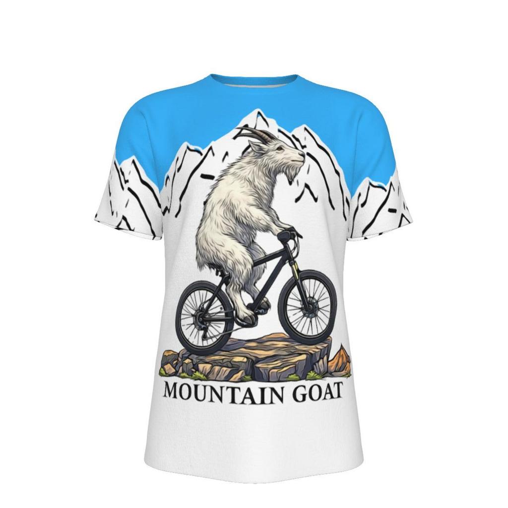 Mountain Goat MTB All Over Print T-shirt - Cycling Graphic Bike Shirt