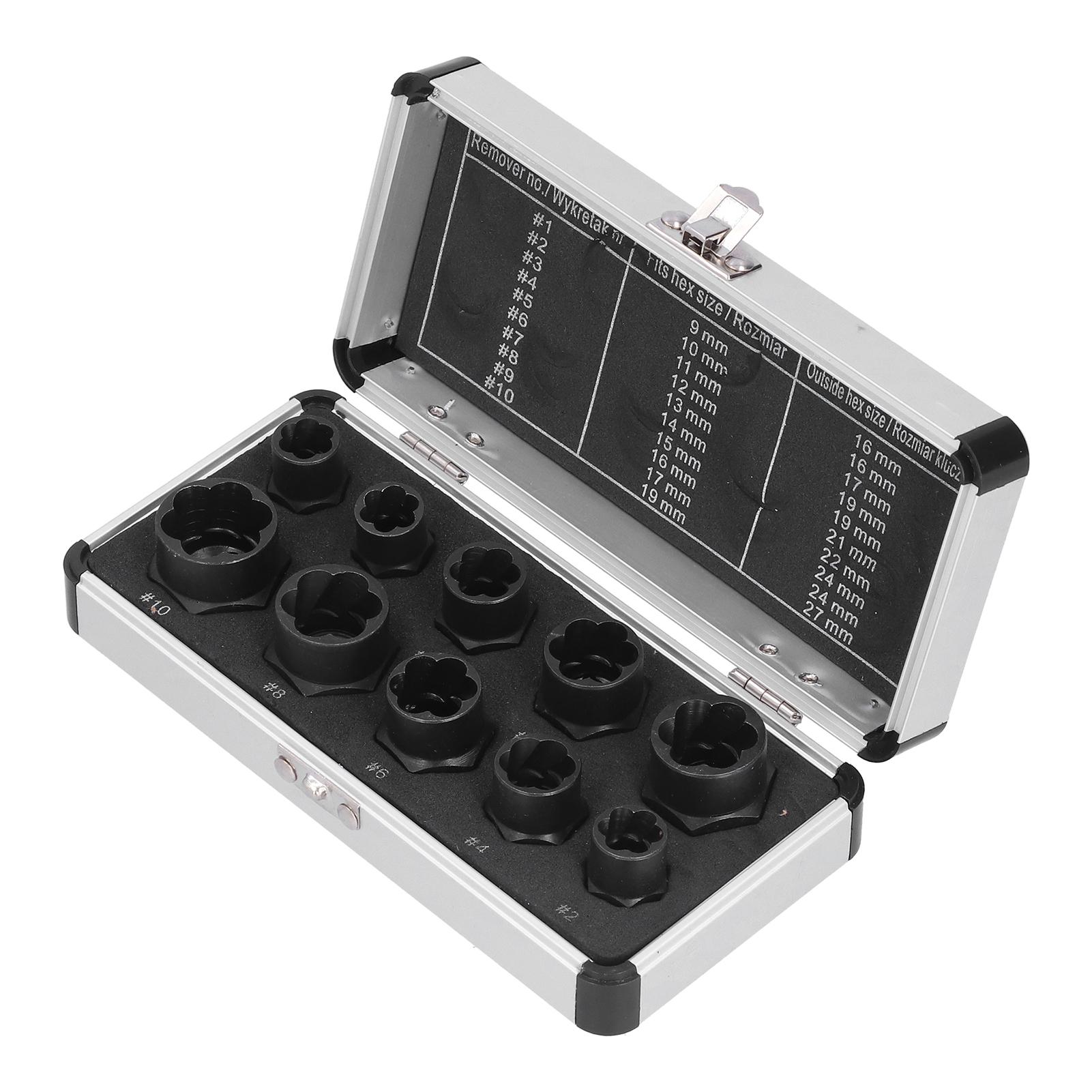 

Набор из 10 штук для удаления гаек, экстракторная головка из хромованадиевой легированной стали для удаления поврежденных винтов