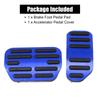 X AUTOHAUX Brake Foot Pedal Pad Kit Non Slip Drilling Aluminum Alloy Axle Pedal