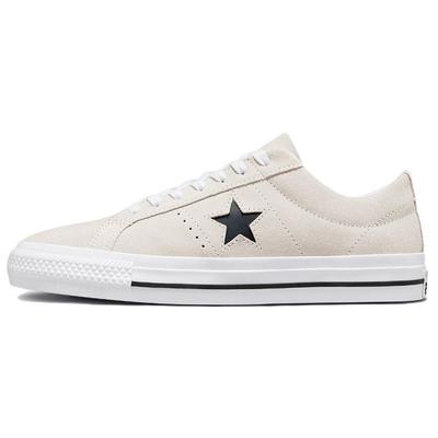 One Star Pro Wildleder Low Egret White Unisex Sneaker Creme Schwarz 172950C