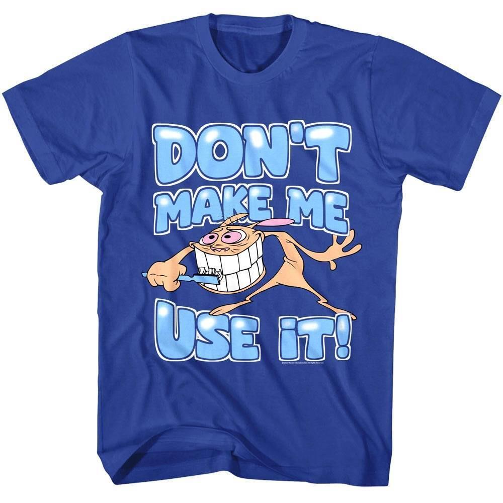 Ren and Stimpy Don t Make Me Use it Men T Shirt L