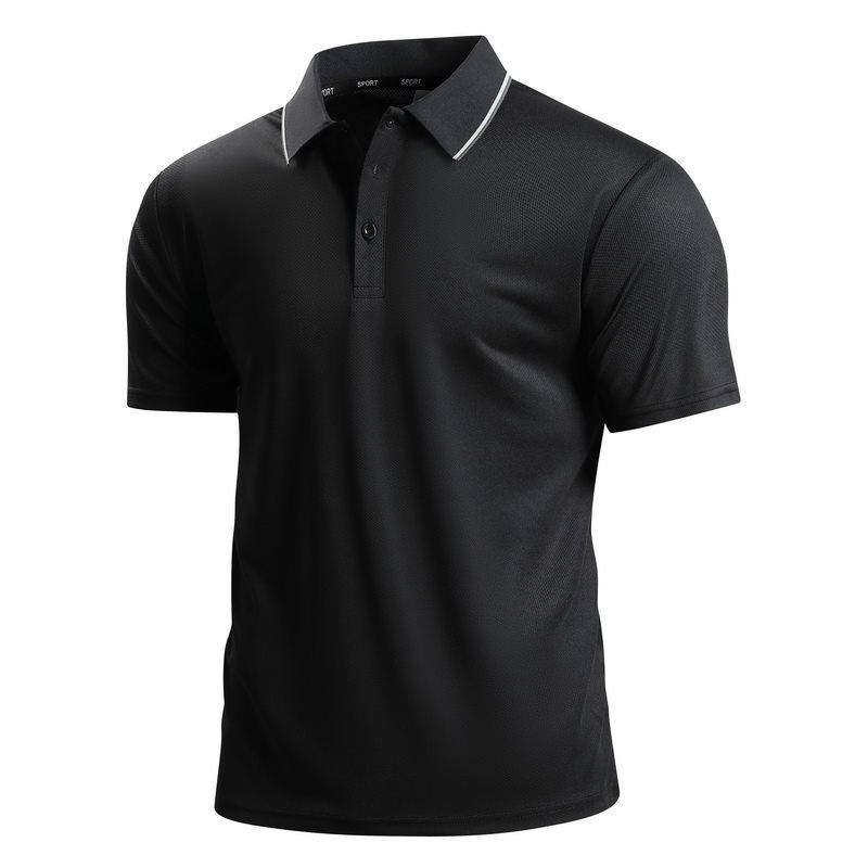 Men's Quick-Dry Breathable Polo Shirt - Summer Casual Short Sleeve Solid Color