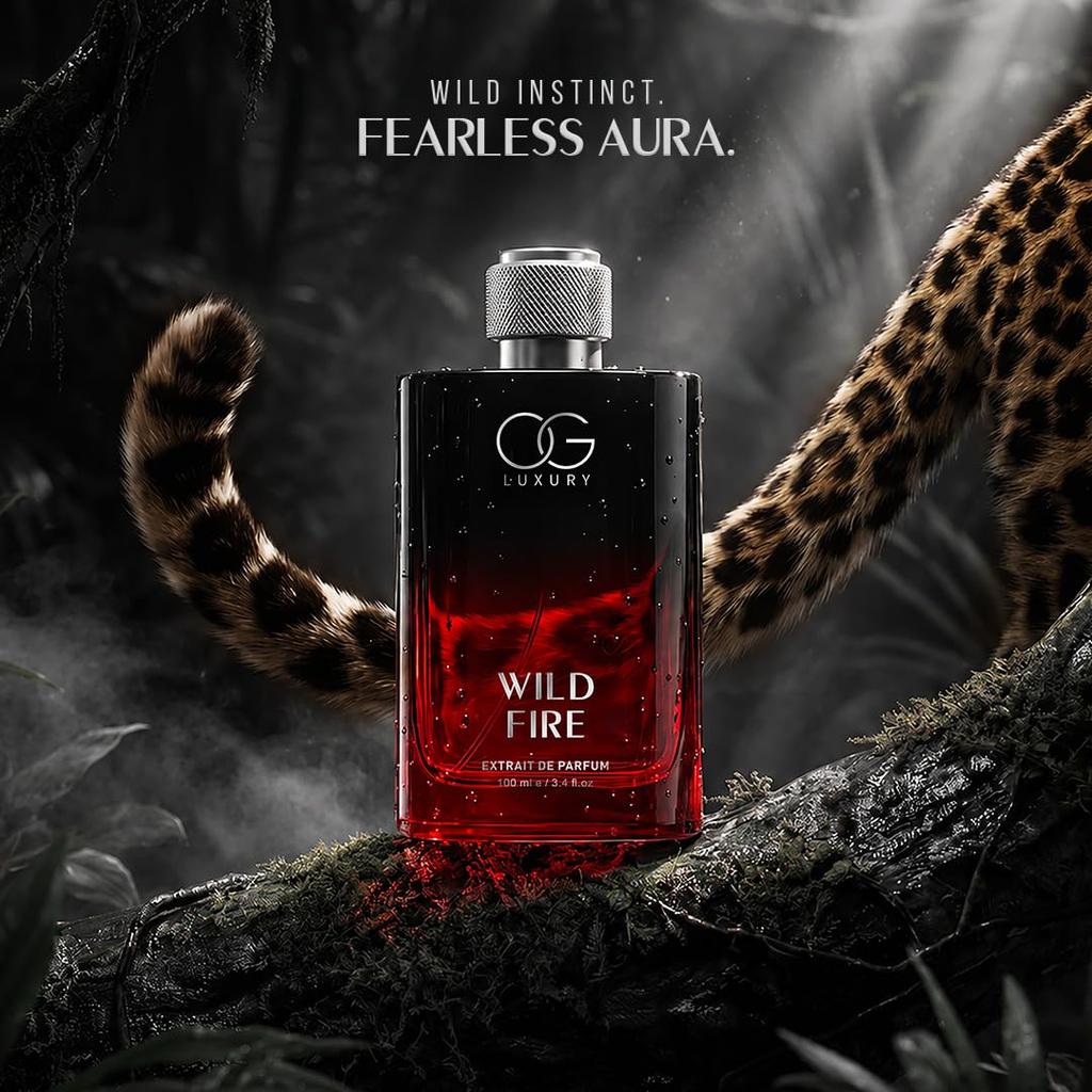 OG Luxury Wild Fire Extrait De Parfum für Männer, 100ml + 4x3ml Entdeckungsset