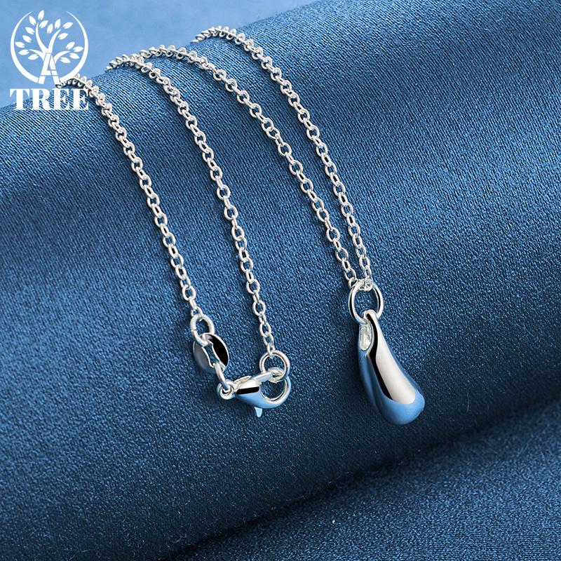 925 sterling ezüst vízcseppek medál nyaklánc ékszer
